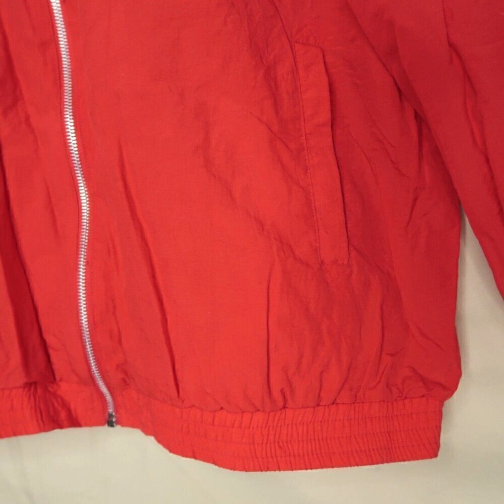 Vintage 80s Catalina Windbreaker Jacket Full Zip Red Nautical Women's Size XL - Picture 5 of 14